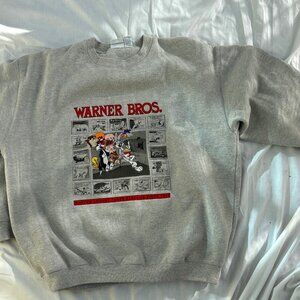 Heavyweight Grey Warner Brothers Looney Tunes Sweatshirt Vintage 90's